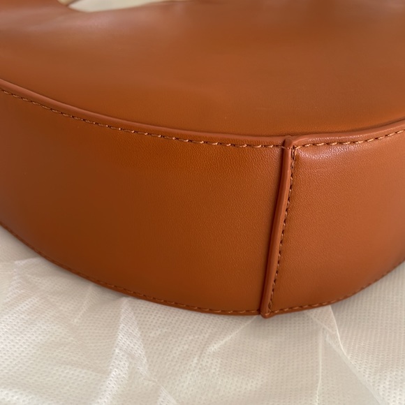 New Retro designer half moon tote bag | brown tan - Picture 11 of 16